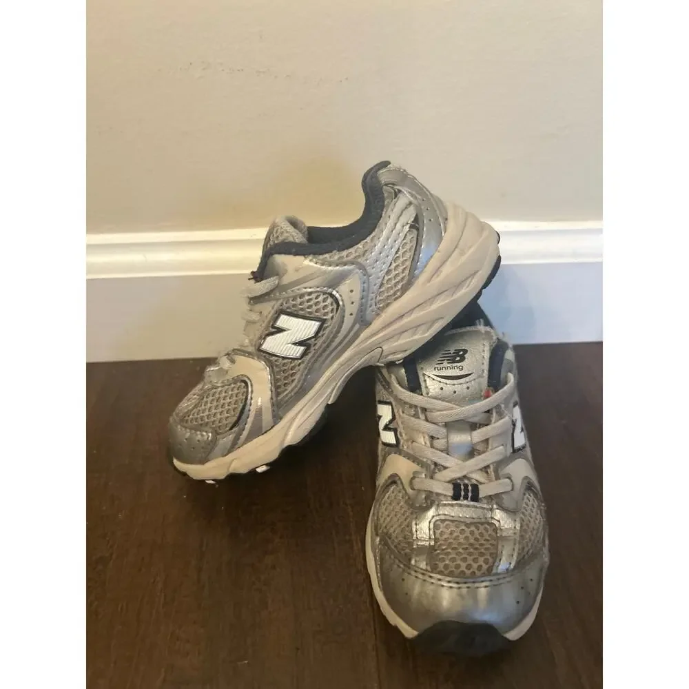 New Balance 530 Toddler Shoes Sz 10 Silver Grey Athleisure Back To School Play